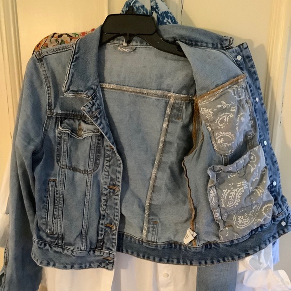 Free People Jean Jacket Distressed S - Picture 2 of 7